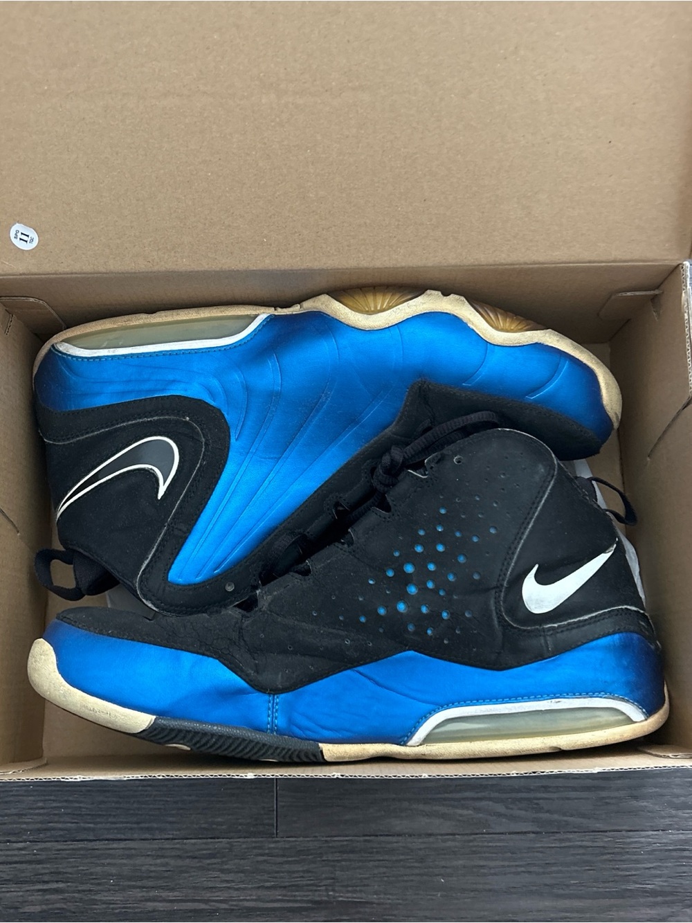 Nike Black and Blue High-Top Sneaker